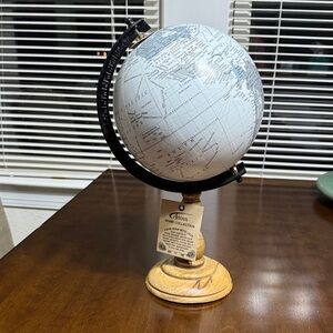 White and Black Desk Globe